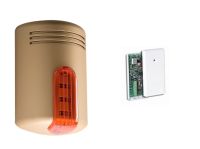 Marchio: VENITEM. Articolo: AS1PKIT2BRR. Kit Doge AS1/P Bronzo calotta rossa + ATX3 + batt. Sirena Doge wireless, AUTOPROTETTA, BIDIREZIONALE, SUPERVISIONATA, sistema antischiuma brevettato a doppia tecnologia contro i falsi allarmi, antishock contro gli urti violenti, antiperforazione e lampeggiante a led, compatibile con qualsiasi tipo di centrale filare e/o wireless. Funziona in abbinamento con il dispositivo bidirezionale ATX3 (senza sirena interna). Funzioni come per ATX2/S.