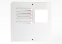 Marchio: VENITEM. Articolo: 20201605. Sirena autoalimentata a 13.8 Vdc con lampeggiante a led. Coperchio esterno in metallo verniciato bianco. RIALTO L bianco senza lampeggiante.