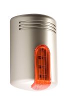 Marchio: VENITEM. Articolo: 20202211. Sirena autoalimentata a 13.8 Vdc con lampeggiante a led, sistema antischiuma-antishock e anti-perforazione. Doge LSP champagne cal. Arancio.