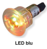 Marchio: VIMO. Articolo: KRO122MB. Ripetitore ottico con LED ad alta intensità per installazione ad incasso in interni o esterni riparati. Ottima visibilità anche in condizioni di luce diurna. Alimentazione 12Vcc con basso assorbimento luce fissa. Connessione a morsetto. Disponibile in 6 versioni: rosso, giallo, verde, blu, bianco e bicolore rosso/verde. Contenitore in ABS trasparente. Tensione di alimentazione 12Vcc. Materiale/colore ABS trasparente. Dimensioni 39x20Ø mm. Connessione Morsetto. Colore LED Blu. Assorbimento (luce fissa) 8mA.