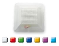 Marchio: VIMO. Articolo: KRO504RGBL. Ripetitore ottico multicolore 12/24Vcc lampeggiante. Ripetitore ottico da esterno IP65 con tecnologia LED RGB che permette la scelta del colore desiderato combinando i tre ingressi con negativo a dare. Regolatore di corrente integrato che permette di alimentare il dispositivo da 10,5Vcc a 27,6Vcc senza variazioni di luminosità.