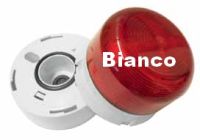 Marchio: VIMO. Articolo: C7LE1224WLED. Avvisatore lampeggiante a LED da esterno IP65. Connessione a morsetti estraibili, alimentazione 12Vcc o 24Vcc. Luce fissa o lampeggiante. Flash bianco.