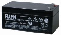 Marchio: FIAMM. Articolo: FG20341. Cod. FG20341, Batteria ermetica al piombo FIAMM serie FG 12V 3, 4Ah. Dim.: 134x67x60mm. Peso: 1, 41Kg.. Terminale: Faston 4, 8mm. 