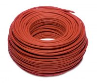 Marchio: ARITECH. Articolo: WFA10225. Cavo 2x2,5 mmq di tipo twistato, schermato PH30/90, specifico per sistemi antincendio, certificato secondo la norma CEI 20-105 e testato secondo la norma EN50200, come prescritto dalla norma UNI9795, per il mercato italiano. Guaina LSZH a bassa emissione di fumo e senza emissione di alogeni, di colore rosso. Schermatura con foglio di alluminio e poliestere, con filo di drenaggio in rame. Due conduttori in rame rosso classe 5. Resistenza al fuoco per 30 minuti (PH30), garantita da isolante in silicone ceramizzante. Isolamento elettrico secondo la norma CEI EN 60332-3-25 100/100 V Uo=400 V, FG4O(H)M1. Prezzo al metro, fornito in bobine da 200m.