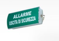Marchio: VENITEM. Articolo: 20209006. Pannello ottico-acustico autoalimentato TPUSA x porte uscita sicurezza 