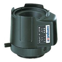 Marchio: ARITECH. Articolo: TG0812FCS-3. Obiettivo autoiris,lunghezza focale f. 8mm, formato 1/3”. Attacco CS . Apertura diaframma 1,2-360.