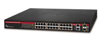 Marchio: ARITECH. Articolo: ES2402-24P-2C. Economy 24-port Fast Ethernet Websmart Switch with 802.3at PoE+ and 2-port Gigabit TP SFP combo ports (380W PoE Budget)