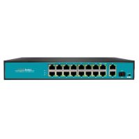 Marchio: DIERRETVCC. Articolo: VH-SW1916POE-F-300. Switch da tavolo - 16 porte RJ45 10/100 Mbps + 2 Uplink Gigabit + 1 Porta Gigabit SFP - 16 porte PoE (porte 1~16) - Supporta alimentazione PoE fino a 300W in totale per tutte le porte - Compatibile con PoE IEEE802.3af/a - Modo TVCC che aumenta la distanza a 250m per 10 Mbps