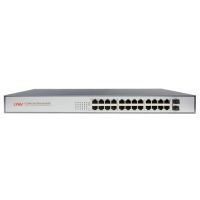 Marchio: DIERRETVCC. Articolo: VH-SW2624POE-GIGA-250W. Switch da tavolo - 26 porte RJ45 10/100/1000 Mbps + 2 Gigabit Combo Port - 24 porte PoE (porte 1~20) - Supporta alimentazione PoE fino a 250W in totale per tutte le porte - Compatibile con PoE IEEE802.3af/at
