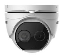 Marchio: HIKVISION. Articolo: DS-2TD1217-2/V1. TERMICA TURRET IP BI-SPECTRUM OTTICA FISSA 160*120RISOLUZIONE Termica: 160x120@25fps Ottica: 2MP 1920x1080@25fps SENSORE Termico: Ossido di Vanadio senza raffreddamento Ottico: 1/2.7” Progressive Scan CMOS DISTANZA PIXEL 17 µm RISPOSTA SPETTRALE 8µm-14µm SENSIBILITA' Termica < 40mk, Ottica Color: 0.002 Lux @(F1.2,AGC ON), B/W: 0.0002 Lux @(F1.2, AGC ON) RANGE TEMPERATURA -20°C + 150°C (±8°C) OTTICA Termica-Ottica 2mm-2mm VISUALIZZAZIONE DOPPIO SPETTRO Fusione o Picture in Picture DAY&NIGHT ICR SMART FEATURES Line Crossing, Intrusion, Region Entrance, and Region Exiting, 3 temperature measurement (10 PUNTI, 10 REGIONI, 1 LINEA), fire detection 10 punti dedicati COMPRESSIONE VIDEO H.265+/H.265/H.264+/H.264 PORTATA IR 15m SLOT SD CARD Micro SD/SDHC/SDXC (up to 256GB) STREAM 2 WDR 120dB INGRESSI/USCITE 1/1 Audio 1/1 Allarme ALIMENTAZIONE 12 VDC ± 20% max. 8W PoE (802.3af) max. 8.5W TEMPERATURA DI ESERCIZIO -30 °C to 60 °C GRADO DI PROTEZIONE IP67