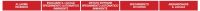Marchio: COOPER. Articolo: 1550-S1. Diciture standard per pannello 1500 . SET ITALIANO. ALLARME INCENDIO - EVACUARE IL LOCALE SPEGNIMENTO AUTOMATICO IMMINENTE - VIETATO ENTRARE SPEGNIMENTO AUTOMATICO IMMINENTE – SPEGNIMENTO IN CORSO – ABBANDONARE IL LOCALE