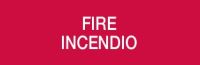 Marchio: COOPER. Articolo: CSA08653. Diciture per pannello serie 5000. FIRE INCENDIO