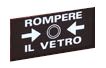 Marchio: COOPER. Articolo: 1472-U. Vetrino universale di ricambio x 3470, frecce nere sfondo bianco
