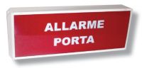 Marchio: UNITEK. Articolo: UTKLAMP9000. Targa ottico acustica di segnalazione per porte di emergenza singolo o doppio battente completa di batteria