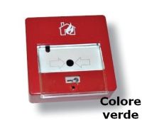 Marchio: UNITEK. Articolo: UTKAPY61V. Pulsante verde ripristinabile con chiave a un contatto con led di segnalazione -con sportello di protezione trasparente 