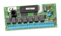 Marchio: ARITECH. Articolo: NX-507E. Modulo di espansione per centrali serie NX a 7 uscite a relè liberamente programmabili più un'uscita opencollector, dotato di programmatore orario ad 8 fasce orarie incluso. Include protocollo x10 perl'automazione domestica.