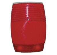 Marchio: ARITECH. Articolo: KIT-AS600R. Sirena autoalimentata da esterno, di colore rosso, realizzata in policarbonato resistente agli urti ed alle radiazioni U.V., con coperchio interno in acciaio a prova di schiuma, lampeggiante strobo rosso, partenza acustica di 120 dB a un metro. Batteria supportata 12Vcc- 7 Ah. Nota: per l'utilizzo in sistemi di rilevazione incendio, operanti a 24Vcc, utilizzare il riduttore di tensione modello RTS30.