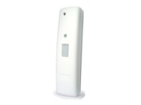 Marchio: COMBIVOX. Articolo: AMICA64 IR PERIM. Trasmettitore infrarosso passivo perimetrale a tenda su banda 433 MHz. Dotato di una particolare maschera e di un'apposita lente, è indicato per la protezione interna di vani finestre o porte. Fascio di copertura selezionabile a 2 o 5 m. Portata radio: 300 m. in area libera. Colore bianco. 