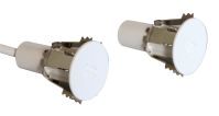 Marchio: COOPER. Articolo: 423-TF. Contatto magnetico in termoplastico per montaggio ad incasso negli infissi. E’ adatto all’installazione su qualsiasi tipo di infisso anche di materiale ferromagnetico (ferro). Infatti, grazie ad una molla in bronzo fosforoso, il contatto rimane distanziato dal materiale del serramento, limitando così la riduzione del campo magnetico causato dai materiali ferrosi e mantenendo una buona distanza di intervento. Tipiche applicazioni sono: porte blindate, porte e portoni in ferro. Viene montato a pressione in un foro di 22 mm di diametro. La parte reed contiene una ampolla reed incapsulata ermeticamente con resina poliuretanica insieme ad un loop di tamper per ridurre le possibilità di effrazione. Disponibile versione con contatto NC e con contatto NC-NA (in scambio). La connessione è a fili o a morsetti. Materiale contenitore Termoplastico colore bianco Materiale molla Bronzo fosforoso Funzionamento Contatto reed uscita NC con magnete vicino o contatto reed in scambio Tipo di connessione A filo modelli TF(2 per contatto 3 per contatto in scambio + 2 per tamper), a morsetto modello 423 M Temp. di funzionamento -25°C ÷ +70°C Grado IP IP 65 (non per 423 M) Dotazione standard fili tamper (antimanomissione) Imballo 2 pz. / confezione 
