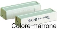 Marchio: DIAS. Articolo: PS1525/M. Contatto di scambio portata mm 15, terminali a vite nascosti, fissaggio con 2 viti e autoadesivo. Colore marrone.