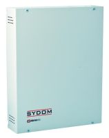 Marchio: DOMOTEC. Articolo: SYDOM 250L. CENTRALE IBRIDA 64 INGRESSI [32 FILARI + (32 FILARI/32 WIRELESS)]. Il sistema SYDOM è la soluzione Domotec per la realizzazione di impianti antifurto dal più semplice domestico al più complesso per il terziario o industriale. Le nuove versioni SYDOM 150-250-350 offrono fino a 96 ingressi (64 filari+32 wireless) , 8 telecomandi mono o bidirezionali, 8 attuatori wireless bidirezionali (SIRENE). Le tastiere, gli attivatori( in queste versioni anche del tipo proxy) ed i concentratori di espansione per ingressi o uscite, utilizzano il bus seriale. Il software SYDOM-LINK, utilizzando la porta USB presente di serie in ogni centrale, permette di programmare la centrale da PC localmente o da remoto con la scheda modem opzionale. SYDOM facilita l'integrazione della tecnologia filare con le funzionalità ed i vantaggi della connessione wireless. In armadio metallico (grande) con vano batteria 18 Ah