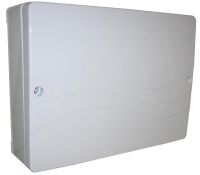 Marchio: GUARDALL. Articolo: QX32I (English version). Versione inglese. Centrale 8 ingressi espandibile a 32, comunicatore digitale incorporato (modulo vocale W76050 opzionale) 8 Tastiera, 8 aree, 32 Utenti, 500 Eventi, 8 Uscite ausiliarie, Diagnostica. Inserimento semplificato tramite PIN, porta seriale, programmatore orario. Opzione: collegamento WAN/LAN, verifica video degli allarmi. Alimentatore da 1A x accumulatore da 7Ah, contenitore plastico dimensioni 300x220x80mm, conforme EN50131 Grado 3