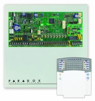 Marchio: PARADOX. Articolo: SP6000. Centrale a microprocessore a 8 zone cablate (16 con la funzione di duplicazione zone) espandibile fino a 32 zone cablate/senza fili. Stesse caratteristiche della centrale SP5500, ma con 4 uscite programmabili (con attivazione positiva o negativa), ed 1 relè d’allarme. Alimentatore “switching” 1.5A. Armadio metallico mm 280x280x76. Fornita con tastiera cablata K32 con indicatori LED 32 zone.