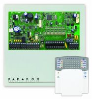 Marchio: PARADOX. Articolo: SP7000. Centrale a microprocessore a 16 zone cablate (32 con la funzione di duplicazione zone) espandibile fino a 32 zone cablate/senza fili. Stesse caratteristiche della centrale SP6000. Armadio metallico mm 280x280x76. Fornita con tastiera cablata K32 con indicatori LED 32 zone