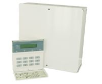 Marchio: SCANTRONIC. Articolo: 09751CEN-43. Centrale d'allarme 8 zone più tamper generale + tamper sirena, completa di tastiera LCD espandibile fino a 24 sia con moduli espansione da 8 zone filari o da 8/16 radio, inserimento totale + 3 parziali o 4 aree indipendenti. Circuiti tipo NC, o doppio bilanciamento, max 4 tastiere e 17 codici utente, 11 uscite elettroniche liberamente programmabili memoria 250 eventi. Combinatore digitale per telegestione ed inoltro allarmi a bordo, modem 300 baud CCITTV21 half duplex integrato, protocolli disponibili Fast Format, SIA 1/2/3, Contact ID. 