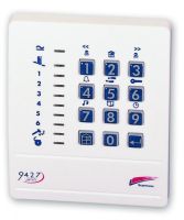 Marchio: SCANTRONIC. Articolo: 09427EUR-80. Tastiera per centrale 9448EUR-90. Display a 10 LED compreso l’indicazione dello stato della centrale Attivazione allarme Panico premendo due tasti. Tasti retroilluminanti. Assorbimento: 20mA Dimensioni: (l x a x p) 110x115x28 mm. Peso: 0,133 Kg. 