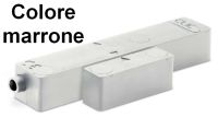 Marchio: TSEC. Articolo: CLV-03M-N. Sensore inerziale CLIC serie V a vista con contatto magnetico integrato, morsetti con sistema plug, grigio (G). Disponibile marrone (N) o bianco (W) su ordinazione.
