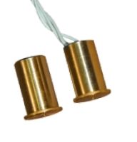 Marchio: UNITEK. Articolo: UTKCZ20I. Sensore inerziale da incasso con contatto magnetico in ottone a basso profilo -Uscita cavo verso il basso