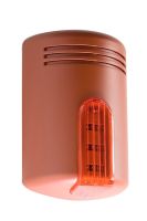 Marchio: VENITEM. Articolo: 20202264. Sirena autoalimentata a 13.8 Vdc con lampeggiante a led. Doge L Rosso mattone cal. Arancio.