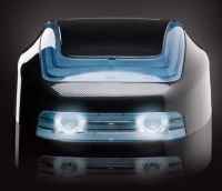Marchio: VENITEM. Articolo: 20200258. Sirena autoalimentata a 13.8 Vdc con lampeggiante a led e sistema antischiuma-antishock, anti-perforazione e sistema brevettato di illuminazione a led e scheda vocale. Mose LSP VOCAL LUX nero lucido tech cal. Azzurra.