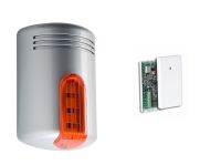 Marchio: VENITEM. Articolo: AS1PKIT2ACR. Kit Doge AS1/P Acciaio calotta rossa + ATX3 + batt. Sirena Doge wireless, AUTOPROTETTA, BIDIREZIONALE, SUPERVISIONATA, sistema antischiuma brevettato a doppia tecnologia contro i falsi allarmi, antishock contro gli urti violenti, antiperforazione e lampeggiante a led, compatibile con qualsiasi tipo di centrale filare e/o wireless. Funziona in abbinamento con il dispositivo bidirezionale ATX3 (senza sirena interna). Funzioni come per ATX2/S.