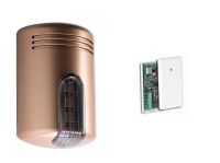 Marchio: VENITEM. Articolo: AS1PKIT2RAF. Kit Doge AS1/P Rame calotta fumè + ATX3 + batt. Sirena Doge wireless, AUTOPROTETTA, BIDIREZIONALE, SUPERVISIONATA, sistema antischiuma brevettato a doppia tecnologia contro i falsi allarmi, antishock contro gli urti violenti, antiperforazione e lampeggiante a led, compatibile con qualsiasi tipo di centrale filare e/o wireless. Funziona in abbinamento con il dispositivo bidirezionale ATX3 (senza sirena interna). Funzioni come per ATX2/S.