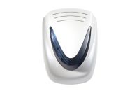 Marchio: VENITEM. Articolo: 20200402. Sirena autoalimentata a 13.8 Vdc con lampeggiante a led e sistema antischiuma-antishock. Murano LS Bianco perlato Cal. Fumè.