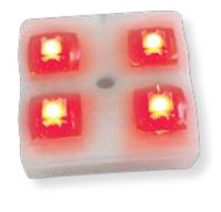 Marchio: VIMO. Articolo: KRO430R. Ripetitore ottico con LED ad alta intensità per installazione in esterni. Grado di protezione IP65. Profilo piatto sottile. Ottima visibilità anche in condizioni di luce diurna. Illuminazione fissa. Alimentazione 12Vcc 40mA. Disponibile in 2 colori: rosso e bianco. Tensione di alimentazione 12Vcc. Corrente assorbita 40mA @12Vcc. Materiale/colore ABS bianco. Dimensioni 37x37x10 mm. Connessione Cavo 2 poli 30cm. Colore LED Rosso.