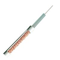 Marchio: DIERRETVCC. Articolo: vh-rg59-300b. Bobina  Cavo - 300 m - RG59 - Conduttore interno Rame 0.584 mm - Isolamento PE Solido 3.7 mm - Conduttore esterno CCA intrecciato 112/0.12 mm - Guaina PVC 6.0 mm - Bianco