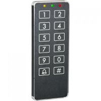 Marchio: ETER. Articolo: ETER CON 460100. Tastiera stand alone CT1000 - 28 codici utente - IP67 - Mastercode per programmazione utenti – Service code per programmazione impostazioni - 2 uscite 500mA per codici riconosciuti e campanello - controllo esterno dei LED e del buzzer - dimensioni 50(L) x 130(A) x 8(P)mm – alimentazione 12VDCDisponibile con serigrafia di colore bianco