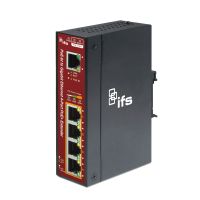 Marchio: ARITECH. Articolo: POE304-EX-4P. Extender Gigabit con 1-Porta 10/100/1000Base-Tx di ingresso alimentata da una sorgente POE- bt come ad esempio NS3503-16P-4C (non richiede un alimentatore esterno) e 4-Porte 10/100/1000Base-Tx IEEE802.3at con budget POE di 55W, temperatura di funzionamento da - 40°C a +75°C - Installazione su barra DIN o a parete.