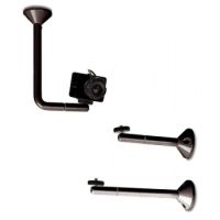 Marchio: ARITECH. Articolo: CB190-9005. Supporto da interno per telecamera L= 19cm. Fissaggio a parete, colore RAL9005 nero