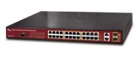 Marchio: ARITECH. Articolo: NS2503-24P/2C. 24-Port 10/100Base-Tx IEEE802.3af/at Copper Ports + 2-Ports 10/100/1000Base-T TP/ SFP ComboManaged Switch (max 12x 30W or 24x 15,4W / 360W PoE Budget)(0~50°C) - accepts SFP-Port 1000Base-SX/BX/LX/LHX/ZX only. Additional PSU to be ordered: internalPSU Note: New