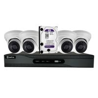 Marchio: DIERRETVCC. Articolo: VH-SF-KIT16. Safire - Kit PoC CCTV 4 Telecamere Dome Lente Fissa 1080p - Composto da: 1 x SF-HTVR6104AP-HEVC 4 CH H.265+/H.265 1080p - 1 x HD1TB Disco Duro 1TB speciale per videovigilanza Wester Digital WD10PURX - 4 x SF-DM943P-FTVI Telecamera Dome ECO 1080P 2.8 mm IR 20m IP66 - Power Over Coaxial (PoC), non necessita di alimentazione aggiuntiva