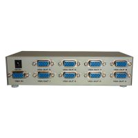 Marchio: DIERRETVCC. Articolo: vh-vga-splitter-8. Splitter moltiplicatore per 8 segnale video - 1 ingresso VGA - 8 uscite VGA - Permette distribuire il segnale fino a 8 monitor - VGA, SVGA, XGA, Multisync - Distanza massima del monitor 65 metri