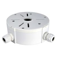 Marchio: DIERRETVCC. Articolo: VH-SP805. Scatola di giunzione per telecamere bullet - Metallico - 55 mm (Al) x 145 mm (diametro base) - Permette di posizionare l'alimentatore al suo interno e passaggio interno cavi - Montaggio a parete - Controllare nella scheda web le altezze dei fori, per compatibilità con telecamere bullet