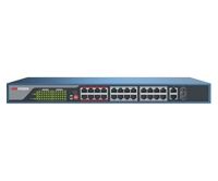Marchio: HIKVISION. Articolo: DS-3E0326P-E. SWITCH 10/100 UNMANAGEDPORTE: 24. POE: 24: IEEE 802.3af, IEEE802.3at . TIPOLOGIA: 10/100. TIPO POE: 30 W. BUDGET TOTALE: 370 W . DISTANZA POE: EXTENDED MODE 250MT. UPLINK: 2 COMBO. TIPOLOGIA UPLINK: 10/100/1000 e SFP. TIPO: L2 UNMANAGED. CASE: METALLICO. BANDA: 8.8 GBPS. FUNZIONALITA: QOS FLOW CONTROL PRIORITY QUEUE. TEMPERATURA FUNZIONAMENTO: 0 ºC a +40 ºC . ALIMENTAZIONE: 100-240 VAC