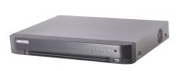 Marchio: HIKVISION. Articolo: DS-7216HUHI-K2. DVR Turbo HD 16 canali HDTVI/HDCVI/ANALOG/AHD +2 IP (fino a 6Mp), 5MP@15fps (1080P@25fps), rapporto risoluzione\frame e bit rate variabile (32 Kbps-10 Mbps) per singolo canale, 16 ingressi e 4 uscite di allarme con relè programmabile su eventi multipli, 3 uscite video principali (VGA, HDMI in 4K, BNC), 4 ingresso e una 1 uscita audio bidirezionale, predisposto per montaggio di 2 dischi SATA fino a 8TB, 2 porte USB (mouse, backup), RS485, 1 LAN 10/100/1000Mbps, alimentazione esterna a 12Vdc (in dotazione) max 20W senza disco fisso, Hik-Connect cloud, Dual-Stream Video Compression H.265+/H.265/H.264+/H.264, registrazione in cloud su piattaforme online (OneDrive, GoogleDrive, DropBox)