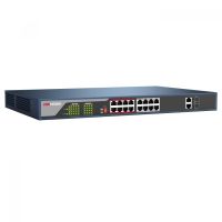 Marchio: HIKVISION. Articolo: DS-3E0318P-E. SWITCH 10/100 UNMANAGEDPORTE: 16. POE: 16: IEEE 802.3af, IEEE802.3at . TIPOLOGIA: 10/100. TIPO POE: 30 W. BUDGET TOTALE: 230 W. DISTANZA POE: EXTENDED MODE 250MT. UPLINK: 2 COMBO. TIPOLOGIA UPLINK: 10/100/1000 e SFP. TIPO: L2 UNMANAGED. CASE: METALLICO. BANDA: 7.2 GBPS. FUNZIONALITA: QOS FLOW CONTROL PRIORITY QUEUE. TEMPERATURA FUNZIONAMENTO: 0 ºC a +40 ºC . ALIMENTAZIONE: 100-240 VAC