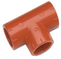 Marchio: ARITECH. Articolo: FHSD779P. Derivazione a T in ABS di colore rosso per tubo di campionamento rigido da 25mm. Confezione da 10 pezzi.